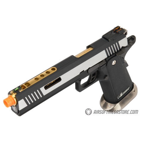 WE Tech 1911 Hi-Capa T-Rex Competition Gas Blowback Airsoft Pistol w/ Sight Mount & Top Ports (TWO TONE / GOLD)
