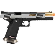 WE Tech 1911 Hi-Capa T-Rex Competition Gas Blowback Airsoft Pistol w/ Sight Mount & Top Ports (TWO TONE / GOLD)
