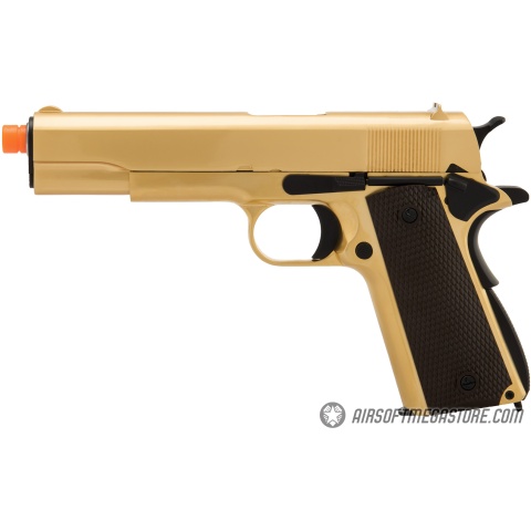 WE Tech 1911 A1 Gold Plated Airsoft Gas Blowback Pistol - GOLD