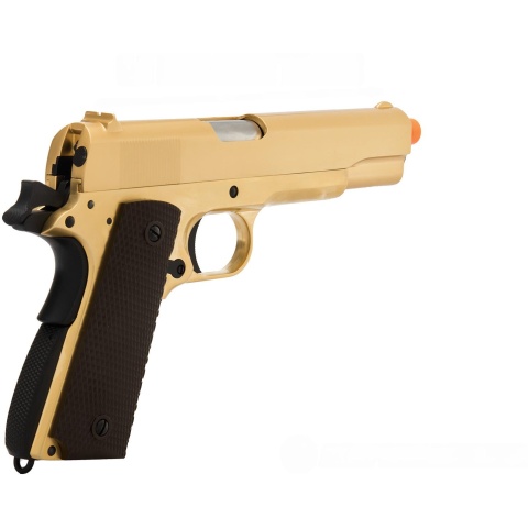 WE Tech 1911 A1 Gold Plated Airsoft Gas Blowback Pistol - GOLD
