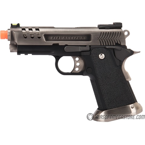 WE Tech 3.8 Hi-Capa Deinonychus Gas Blowback Airsoft Pistol - SILVER