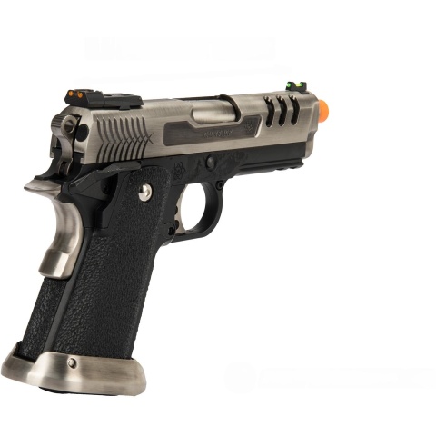 WE Tech 3.8 Hi-Capa Deinonychus Gas Blowback Airsoft Pistol - SILVER
