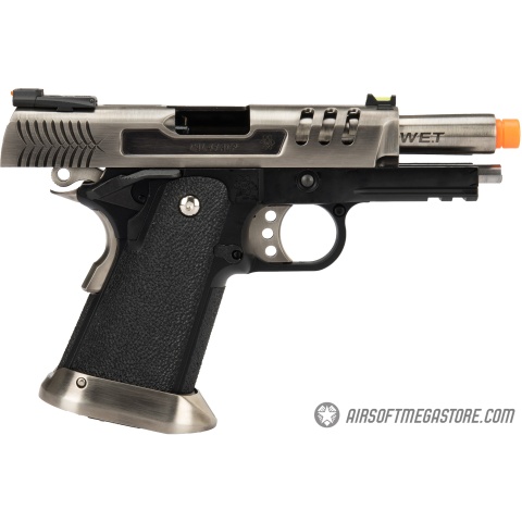 WE Tech 3.8 Hi-Capa Deinonychus Gas Blowback Airsoft Pistol - SILVER