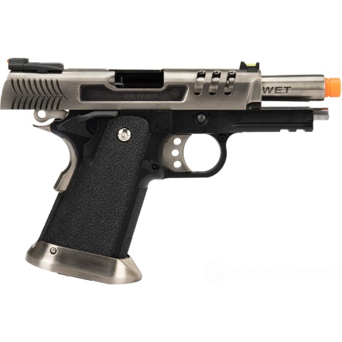 WE Tech 3.8 Hi-Capa Deinonychus Gas Blowback Airsoft Pistol - SILVER