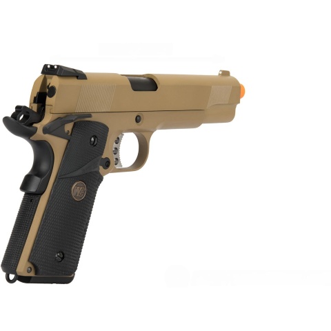 WE Tech 1911 Full Metal MEU Airsoft Gas Blowback Pistol - TAN