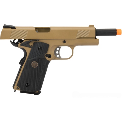 WE Tech 1911 Full Metal MEU Airsoft Gas Blowback Pistol - TAN