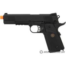WE Tech 1911 Full Metal MEU Airsoft Gas Blowback Pistol w/ Picatinny Rail - BLACK