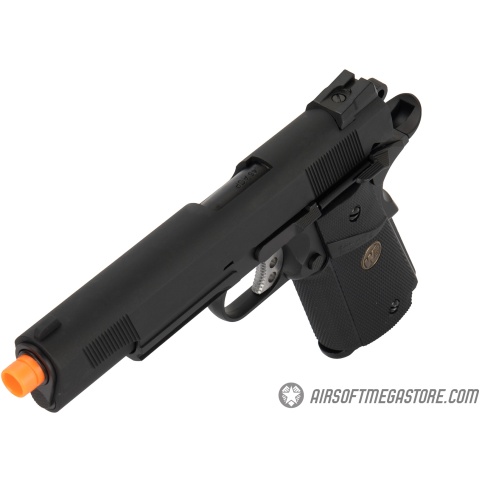 WE Tech 1911 Full Metal MEU Airsoft Gas Blowback Pistol w/ Picatinny Rail - BLACK
