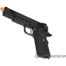 WE Tech 1911 Full Metal MEU Airsoft Gas Blowback Pistol w/ Picatinny Rail - BLACK