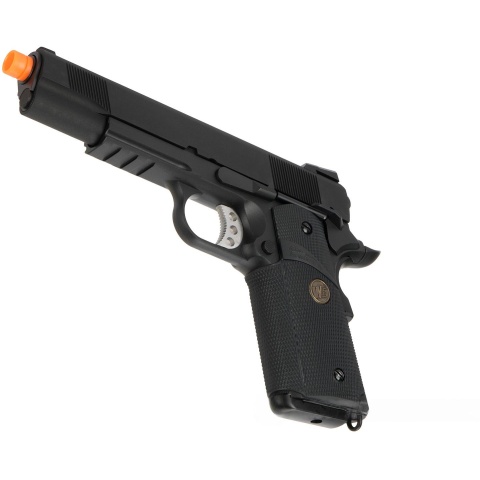 WE Tech 1911 Full Metal MEU Airsoft Gas Blowback Pistol w/ Picatinny Rail - BLACK