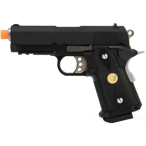 WE Tech 1911 3.8 Baby Hi-Capa Gas Blowback Airsoft Pistol [Version A] - BLACK