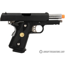WE Tech 1911 3.8 Baby Hi-Capa Gas Blowback Airsoft Pistol [Version A] - BLACK