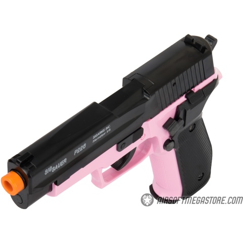 Sig Sauer P226 Spring Airsoft Pistol w/ Spare Magazine - BLACK / PINK - DISCONTINUED