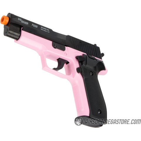 Sig Sauer P226 Spring Airsoft Pistol w/ Spare Magazine - BLACK / PINK - DISCONTINUED