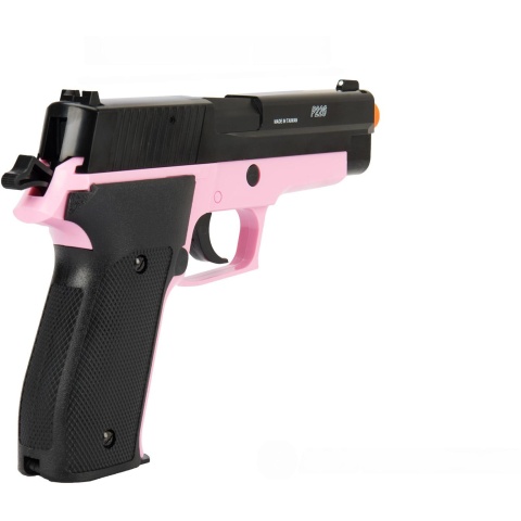 Sig Sauer P226 Spring Airsoft Pistol w/ Spare Magazine - BLACK / PINK - DISCONTINUED