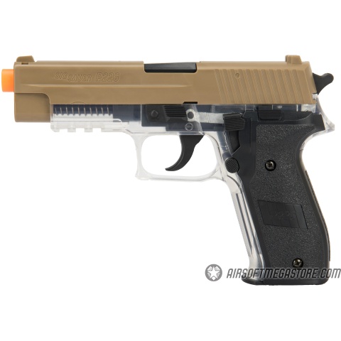 Sig Sauer P226 Spring Airsoft Pistol - DARK EARTH / CLEAR