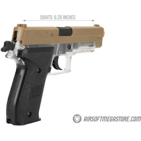 Sig Sauer P226 Spring Airsoft Pistol - DARK EARTH / CLEAR