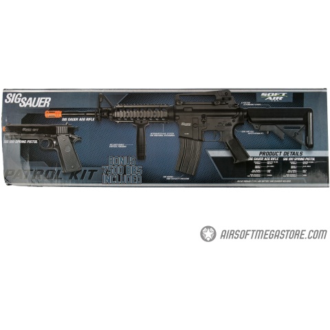 Sig Sauer Patrol  Airsoft Gun Kit with M4 AEG Rifle and pistol and 7500 rounds of BBs - BLACK - DISCONTINIED