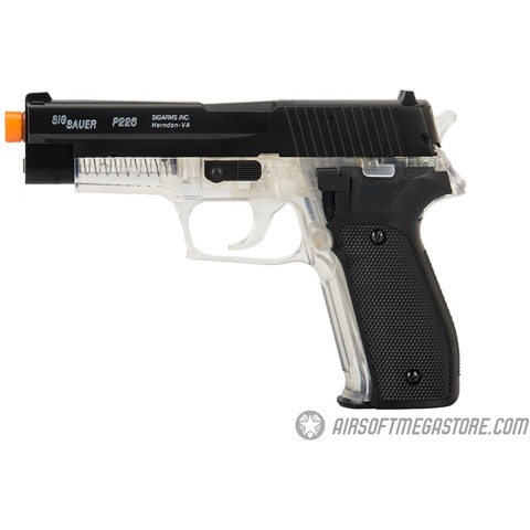Sig Sauer P226 Spring Airsoft Pistol - BLACK / CLEAR