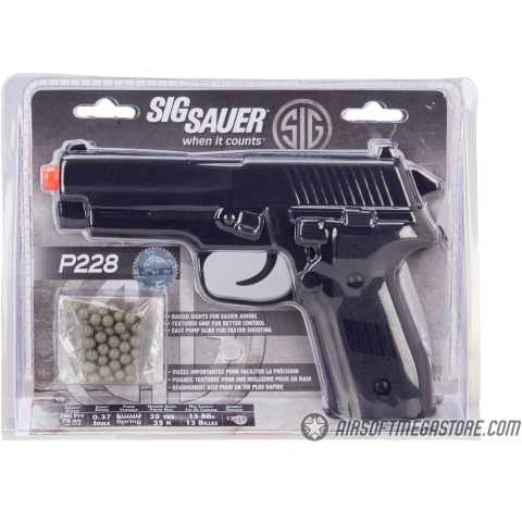 Sig Sauer P228 Spring Airsoft Pistol - BLACK