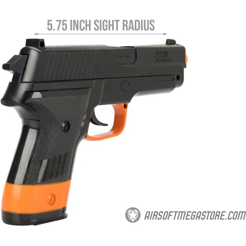 Sig Sauer P228 Spring Airsoft Pistol - BLACK / ORANGE