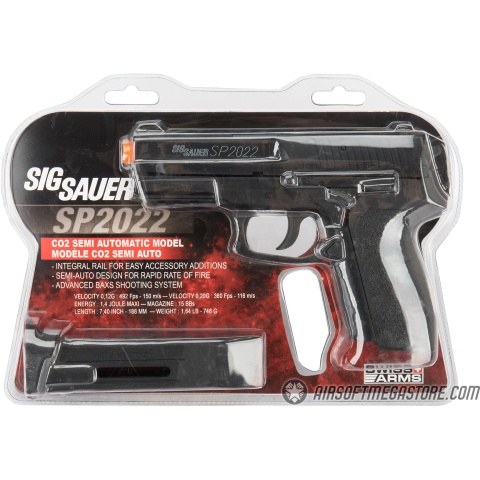 Sig Sauer SP2022 High FPS CO2 Airsoft Pistol - BLACK - DISCONTINUED