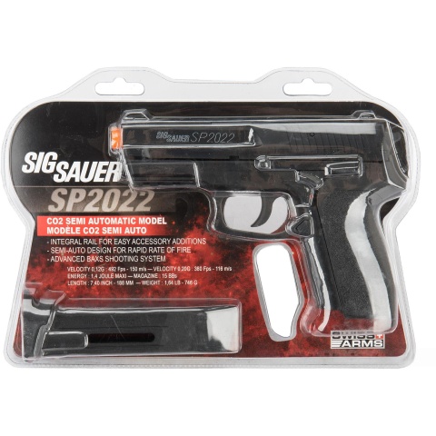 Sig Sauer SP2022 High FPS CO2 Airsoft Pistol - BLACK - DISCONTINUED