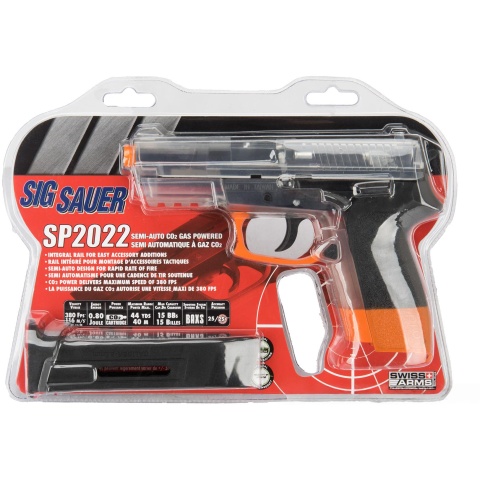 Sig Sauer SP2022 CO2 Airsoft Pistol - CLEAR / ORANGE - DISCONTINUED