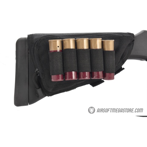 Lancer Tactical Tactical Hook and Loop Shotgun Shell Holder - BLACK