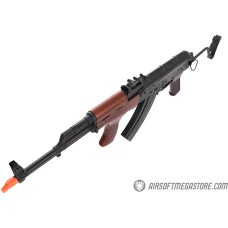 E&L Airsoft AK AIMS Platinum AEG Airsoft Rifle w/ Wood Furniture - BLACK