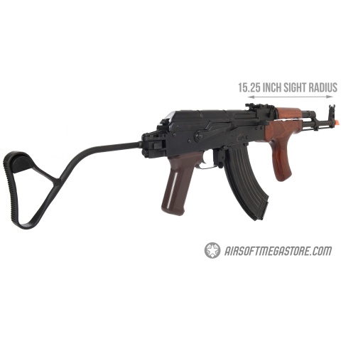 E&L Airsoft AK AIMS Platinum AEG Airsoft Rifle w/ Wood Furniture - BLACK