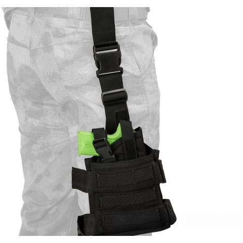 Flyye Industries SPEC-OPS MOLLE Drop Leg Pistol Holster - BLACK