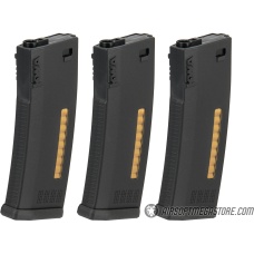 KWA 120rd MS120 Mid Capacity Airsoft AEG Rifle Magazine [3 Pack] - BLACK