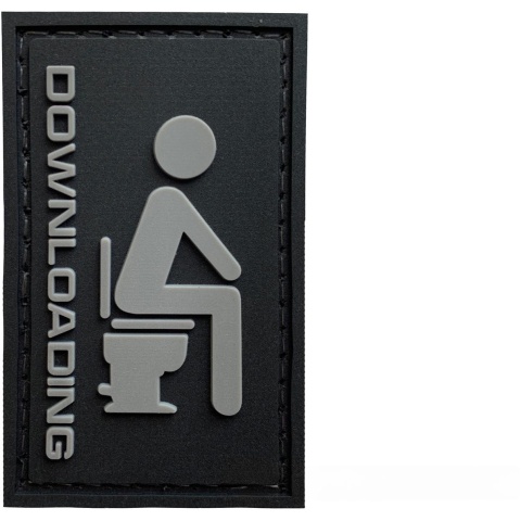 G-Force Downloading Toilet PVC Morale Patch - BLACK