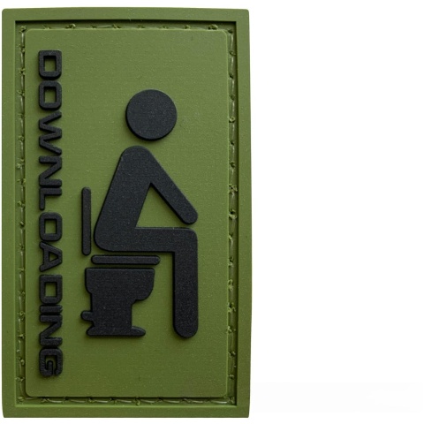 G-Force Downloading Toilet PVC Morale Patch - OLIVE GREEN
