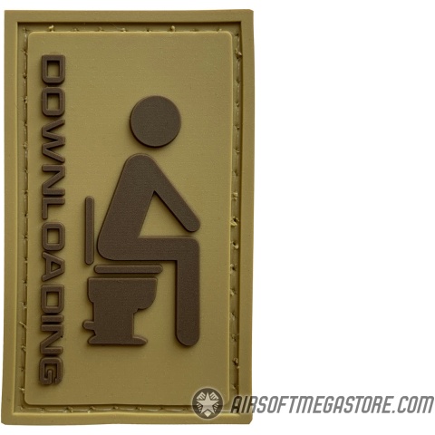 G-Force Downloading Toilet PVC Morale Patch - TAN