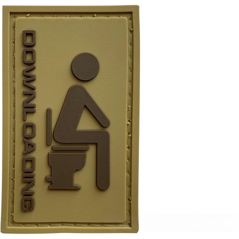 G-Force Downloading Toilet PVC Morale Patch - TAN