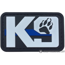 G-Force K9 Dog Paw PVC Morale Patch - BLACK / WHITE