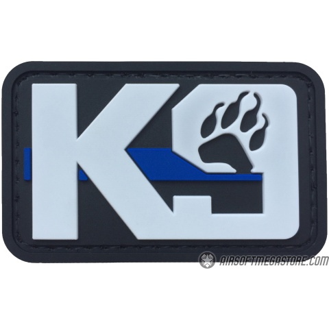 G-Force K9 Dog Paw PVC Morale Patch - BLACK / WHITE