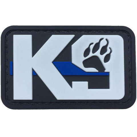 G-Force K9 Dog Paw PVC Morale Patch - BLACK / WHITE