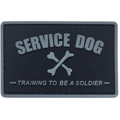 G-Force Service Dog Training to Be a Soldier PVC Morale Patch - BLACK