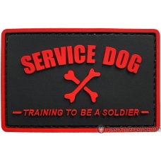 G-Force Service Dog Training to Be a Soldier PVC Morale Patch - RED
