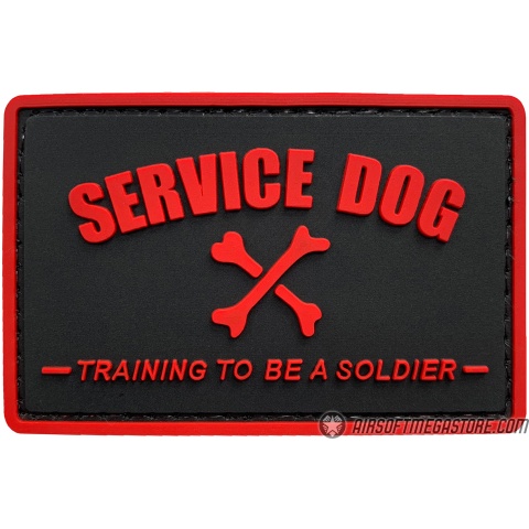 G-Force Service Dog Training to Be a Soldier PVC Morale Patch - RED