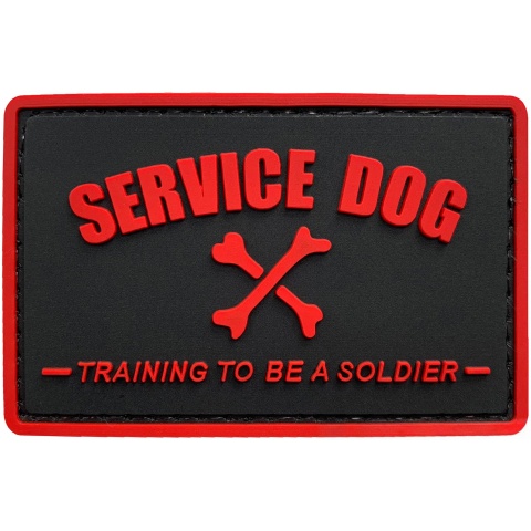 G-Force Service Dog Training to Be a Soldier PVC Morale Patch - RED