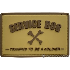G-Force Service Dog Training to Be a Soldier PVC Morale Patch - TAN