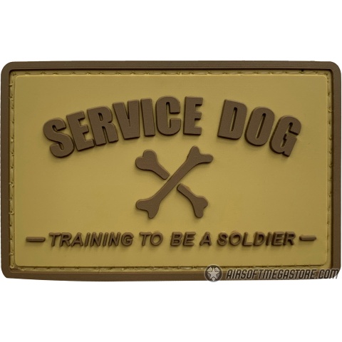 G-Force Service Dog Training to Be a Soldier PVC Morale Patch - TAN