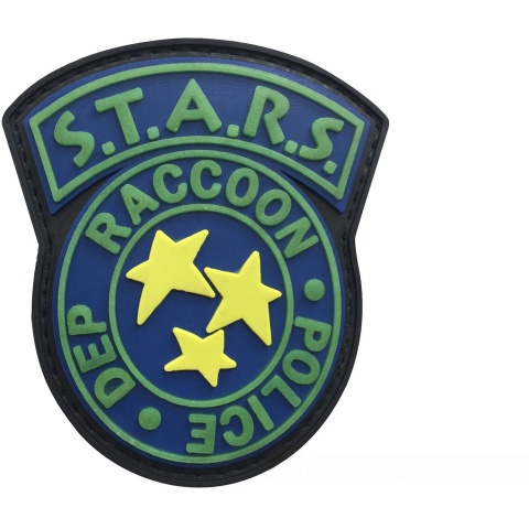 G-Force S.T.A.R.S. Raccoon City Police PVC Morale Patch [Glow in the Dark] - BLACK