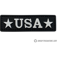 G-Force USA PVC Morale Patch - BLACK / WHITE