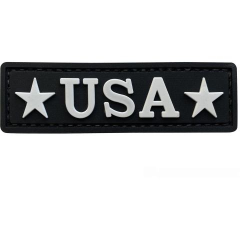 G-Force USA PVC Morale Patch - BLACK / WHITE
