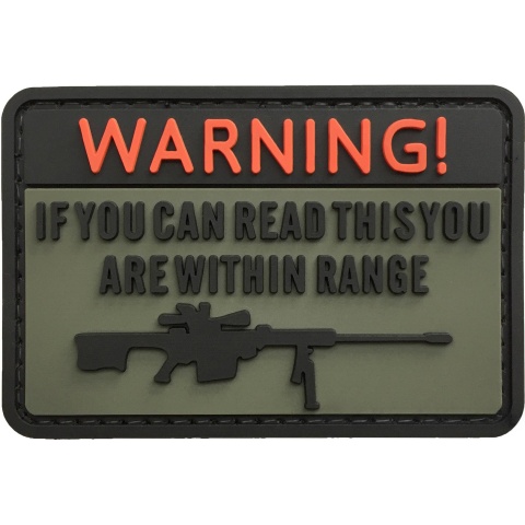 G-Force Warning If You Can Read This You're Within Range PVC Morale Patch - OD